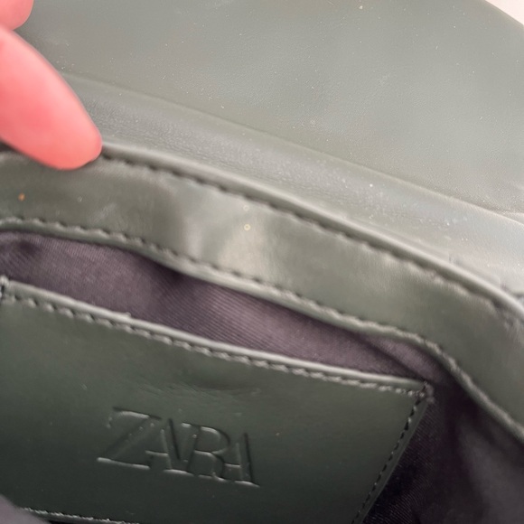 Zara green quilted small Chain crossbody purse - Picture 5 of 9